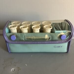 VINTAGE CLAIROL SET TO GO 8 HOT ROLLERS TRAVEL CURLERS DUAL VOLT TS-8 120VWorks